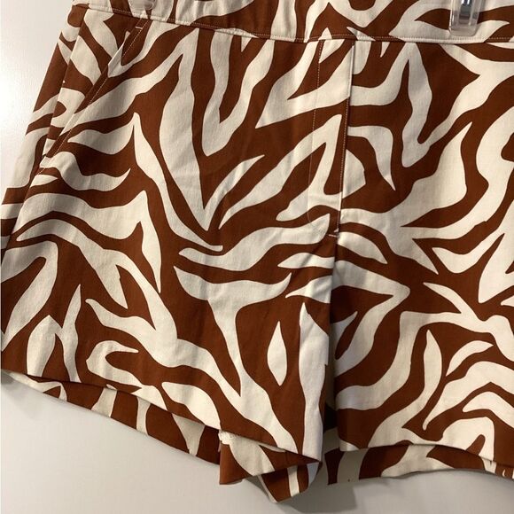 SPANX “ON THE GO” ZEBRA PRINT SHORTS Size XL Brown & Cream - Picture 4 of 11